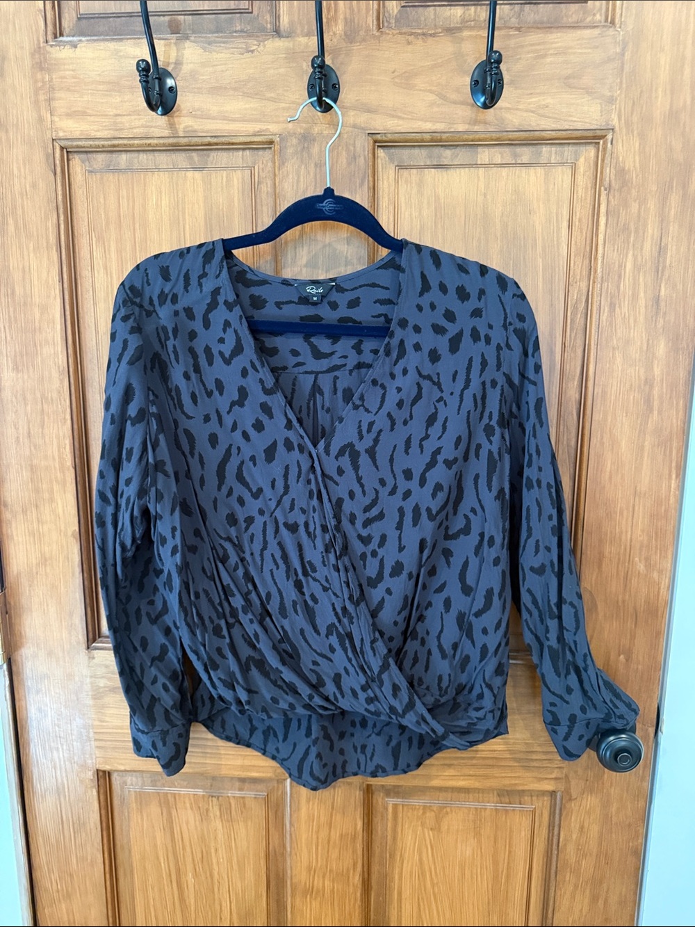 Rails Hilary ash cheetah blouse med.
